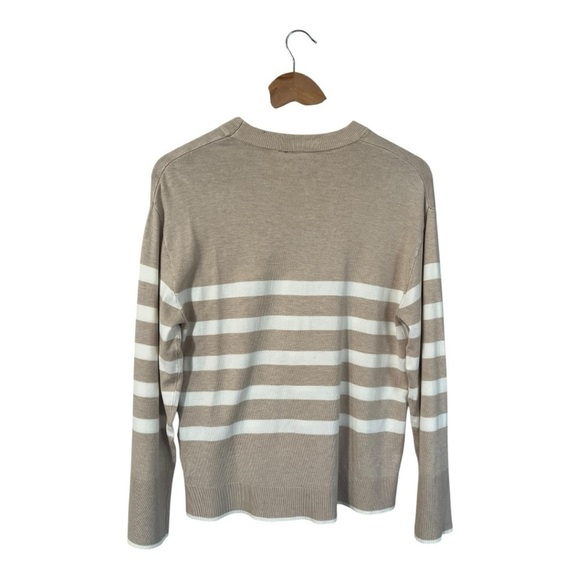 H&M Women's Sweater Soft Knit Size XS Crew Pullover Tan Brand New Oversize - Picture 2 of 5